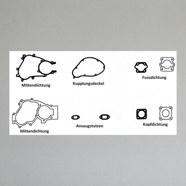 Dichtungssatz/ Motordichtungen/ Motordichtsatz für Kreidler Kombisatz 3-4-5 Gang