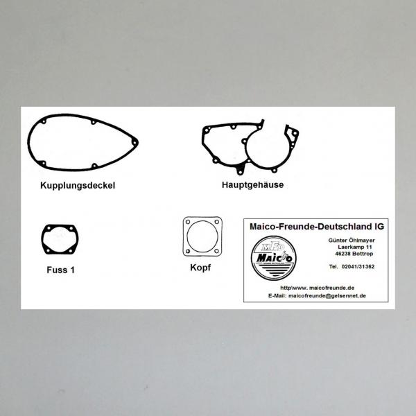 Dichtungssatz/ Motordichtungen/ Motordichtsatz für Maico M 125, M 126