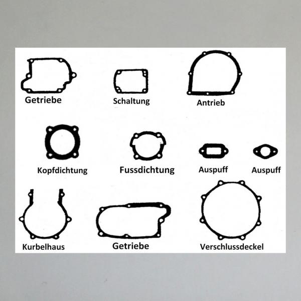 Dichtungssatz/ Motordichtungen/ Motordichtsatz für NSU Prima V (175ccm)
