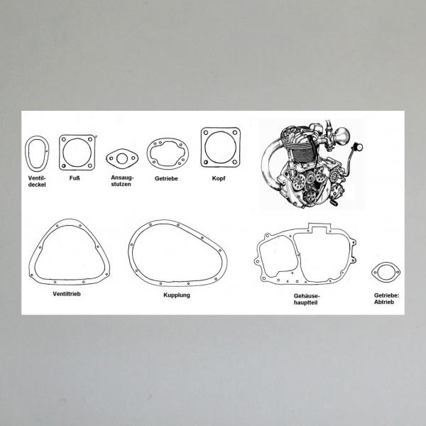 Dichtungssatz/ Motordichtungen/ Motordichtsatz für Zündapp DS 350