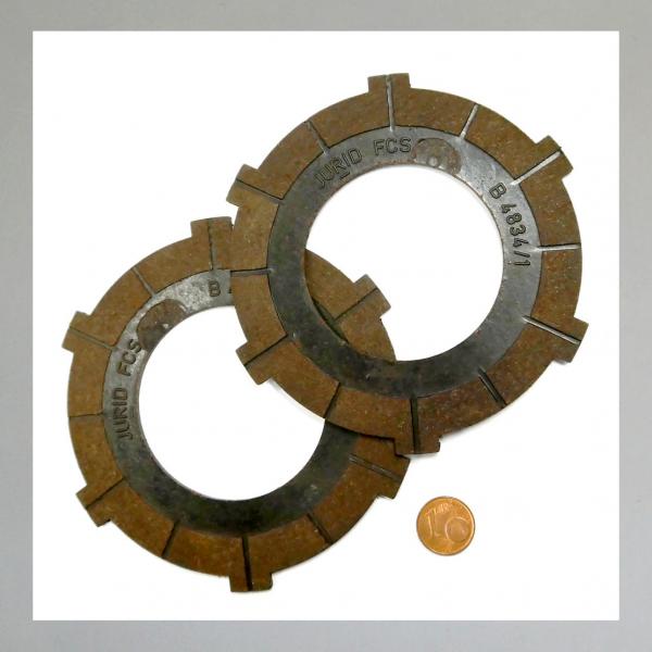 Kupplungsscheibe für DKW + Zweirad Union Hummel, Motoren 801 usw, Reibscheibe (Voll-Bakelit)---Original NEU von Jurid!---