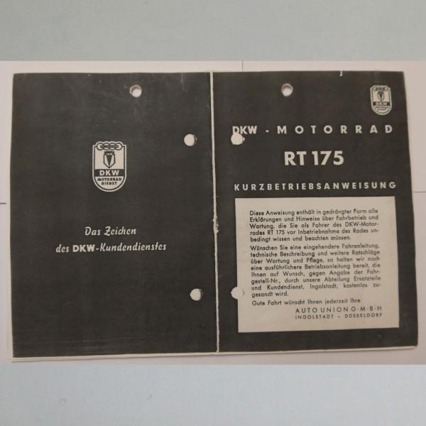 DKW - Kurzbetriebsanweisung RT 175, Kopie