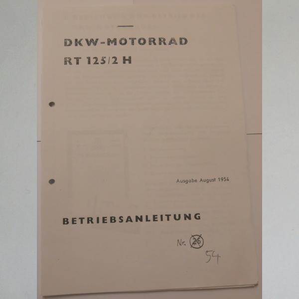 DKW - Betriebsanleitung für RT 125/2 H, Kopie