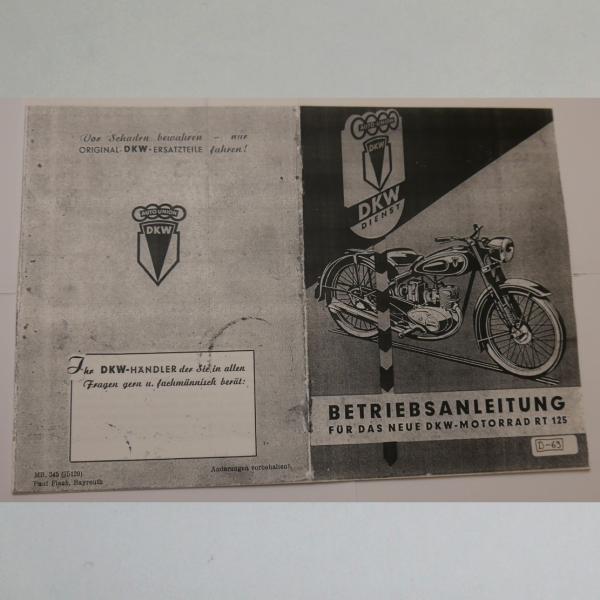 DKW - Betriebsanleitung für RT 125, Kopie