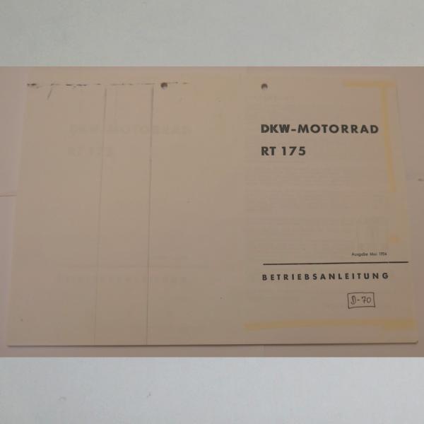 DKW - Betriebsanleitung für RT 175, Kopie