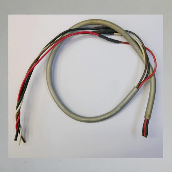 Kabel für Hupenknopf oder Hupenschalter oder Abblendschalter, silber mit 4 Adern für Motorrad, Moped, Mokick 50er Jahre---Orig. gebraucht---