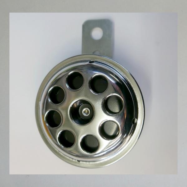 Hupe/ Horn für Motorräder, 12 Volt Gleichstrom---glanzverzinkt---