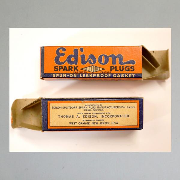 Zündkerze von Edison/ Splitdorf (USA), 30/ 40er Jahre, TOP Zustand, schöne Kerze (mit Karton), Typ "56-S"