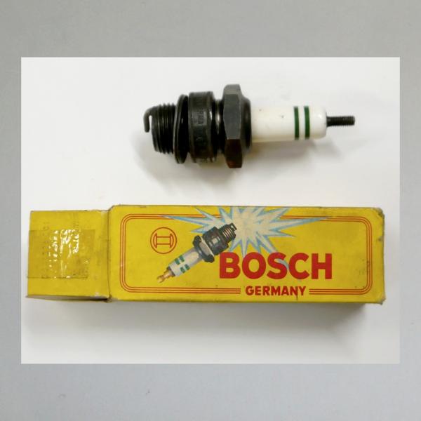 Zündkerze M175T1---M18x1,5---Wärmewert 175---Fabrikat BOSCH, alte Ausführung (Original alt, OVP, NOS) 50er Jahre