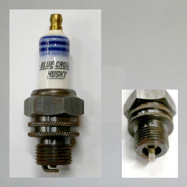 Zündkerze von Amoco/ Blue Crown Husky (USA), 50er jahre---Zustand 1---