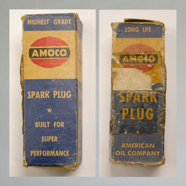 Zündkerze von Amoco/ Blue Crown Husky (USA), 50er jahre---Zustand 2--- - Kopie - Kopie