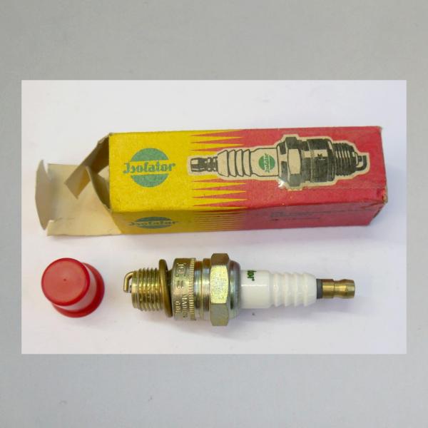 Zündkerze W145T1---M14x1,25---Wärmewert 145---Fabrikat Isolator, ca 60er/ 70er Jahre (Original alt, OVP, NOS)