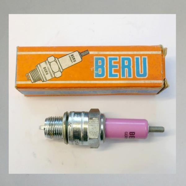 Zündkerze W225T1---M14x1,25 mit Normalgewinde---Wärmewert 225---Fabrikat Beru (Original alt, OVP, NOS) 60er Jahre