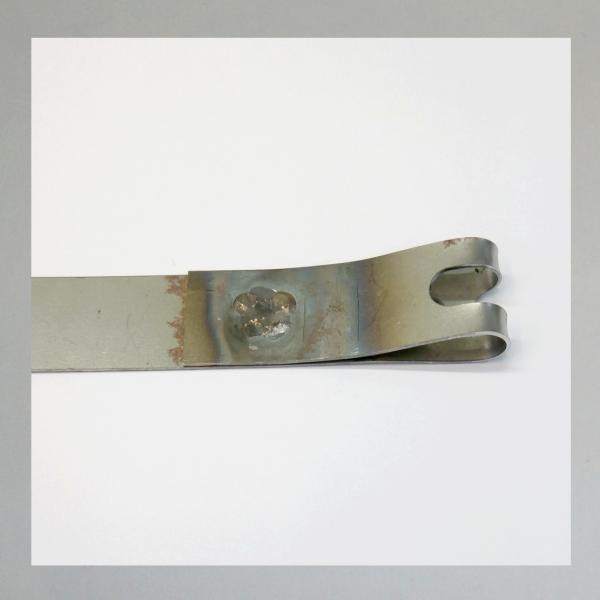 Batteriespannband Halbzeug, 500mm mit Spannsatz-Aufnahme
