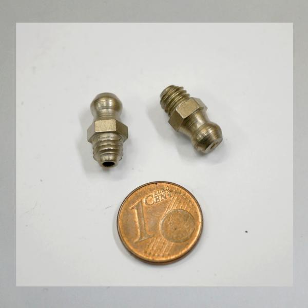 Fettnippel, moderne Form, M6 (M6x1)---vernickelt---