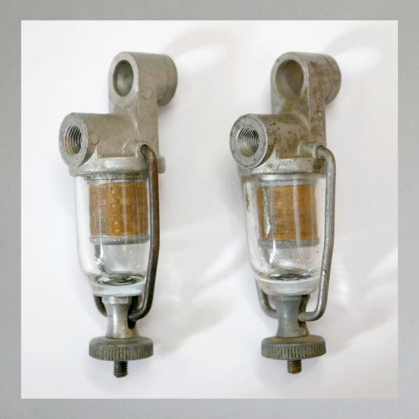 o (BF-IS-kpl-GL) Zulauf-Benzinfilter für BMW Isetta (Hersteller Everbest)(Glasbecher)---Original NEU---