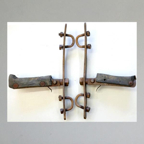 1 Satz Sozius Fussrasten mit Haltern für 20er Jahre Fahrzeuge "AMLER"