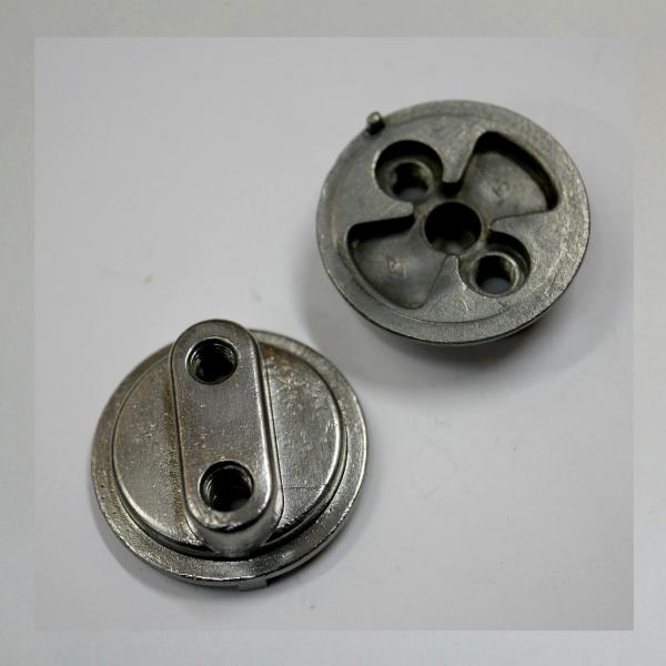 Deckelplatte (Zugdeckel) für Bing A und AJ-Vergaser mit 24, 26, 27 mm Durchlass und 2 Zügen---Ori. Gebrauchtteil---