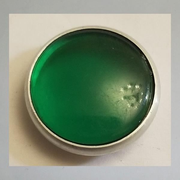 Glas für Kontrollleuchte/Leerlaufanzeige o.ä. grün Durchmesser 15,5mm