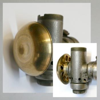 Ansaugmuschel mit Gewinde M26x1, z.B. für Graetzin Vergaser---Messing roh (Luftfilter)