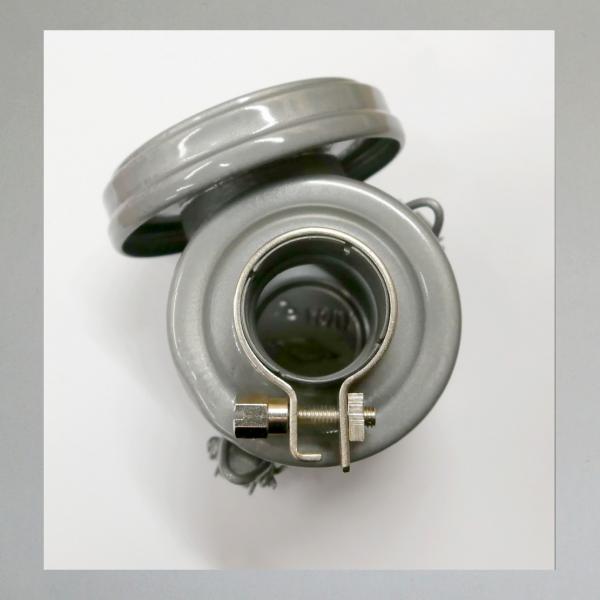Preview: Knecht Blech-Luftfilter für Heinkel Tourist Roller: Grosse Ansaugöffnung, Steckanschluss 35mm---neu beschichtet---
