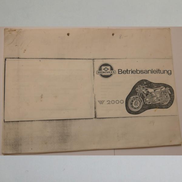 Hercules - Betriebsanleitung für W 2000 mit Sachs-Wankelmotor Typ KC 24, Kopie