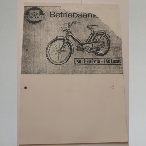 Hercules - Betriebsanleitung für L 50, L 50 Extra, L 50 Luxus, Kopie