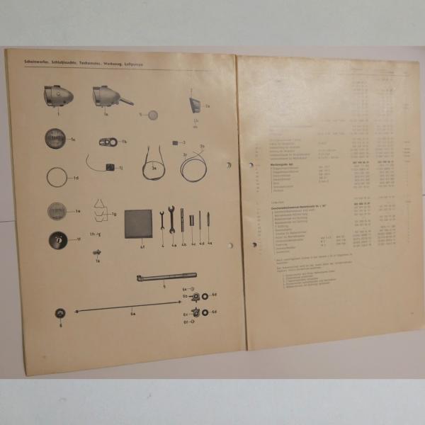 Preview: Hercules - Ersatzteile-Liste Modell L 50, L 50 Extra, L 50 Luxus, Original