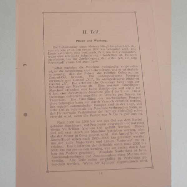 Preview: JAP - Handbuch für die Behandlung des JAP-Motors 1930, Kopie