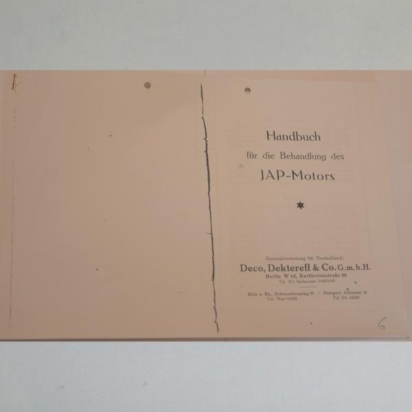 JAP - Handbuch für die Behandlung des JAP-Motors, Kopie