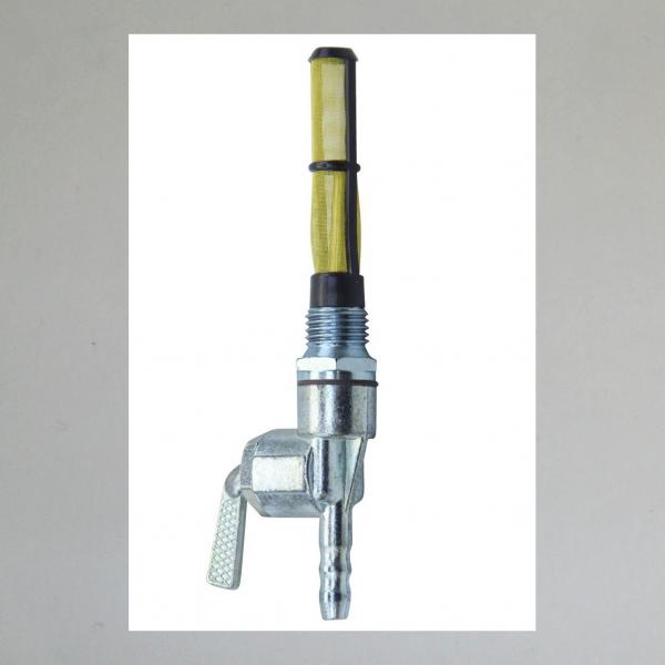 Motorrad-Hahn, Benzinhahn mit Gewinde M16x1,5 mit Reserve und Tankfilter, Bauart Jikov/ Jawa---Neu, Repro---