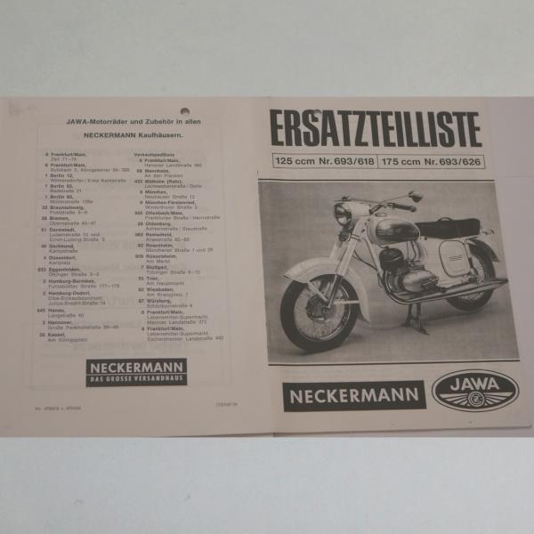 Jawa/Neckermann - Ersatzteilliste für 125ccm und 175ccm, Kopie