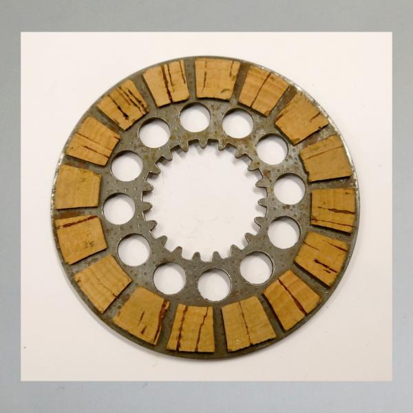 Kupplungsscheibe für DKW RT100, RT2-1/2, RT3, neu belegt und geschliffen---Originalteil---