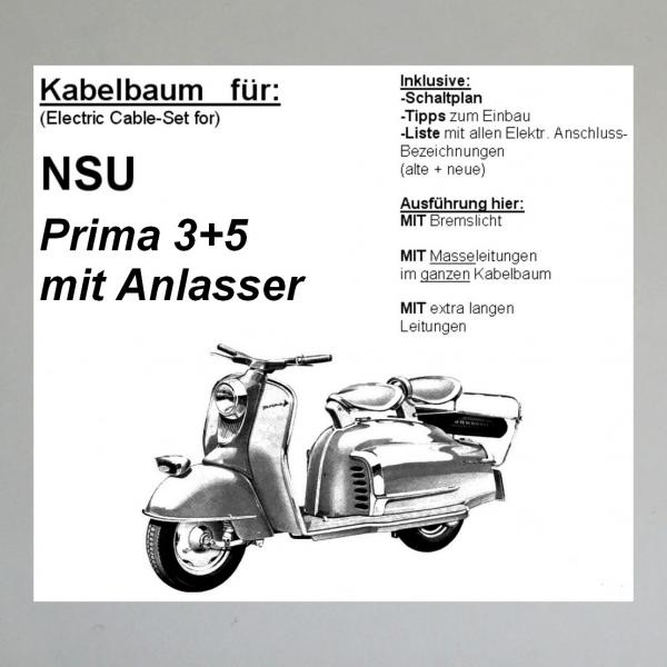 Kabelbaum/ Kabelsatz/ Leitungssatz NSU Prima 3 und 5 Stern mit Anlasser  #####Bitte gerne Anfragen!#####