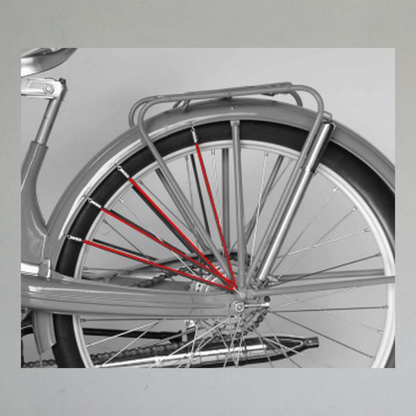 Rockschutznetz Kleiderschnur Rixe passend für Fahrrad, Mofas und Mopeds wie NSU Quickly, 50er Jahre