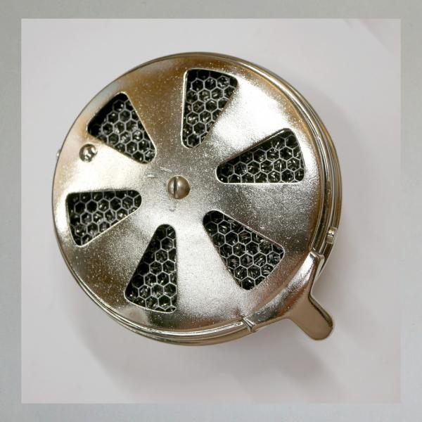 KNECHT Blech-Luftfilter, mit Klappe, Steckanschluss 40mm/ Aussendurchmesser 112mm---Umbau auf Zerlegbarkeit---