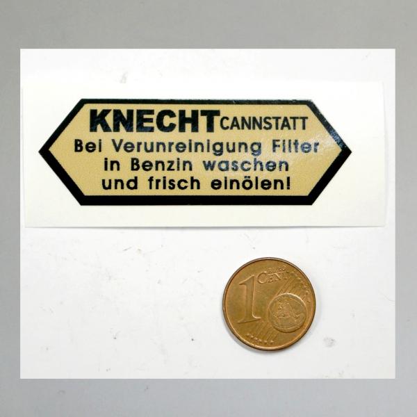 Knecht Aufkleber für Luftfilter