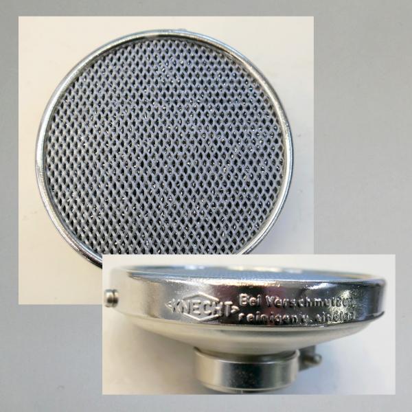 KNECHT Blech-Luftfilter, offen, einfache Ausführung, Steckanschluss 40mm/ Aussendurchmesser 112mm---Umbau auf Zerlegbarkeit---