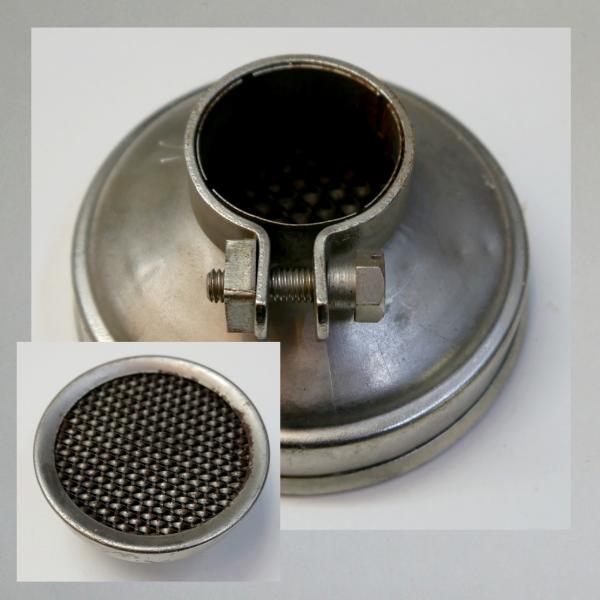 KNECHT Luftfilter offen, Anschluss: 35mm, Aussendurchmesser 92mm, original, 40er Jahre Ausführung---neu vernickelt---