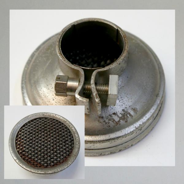 Luftfilter offen von Knecht, Anschluss: 35mm, Aussendurchmesser 96mm, original, 40er Jahre Ausführung
