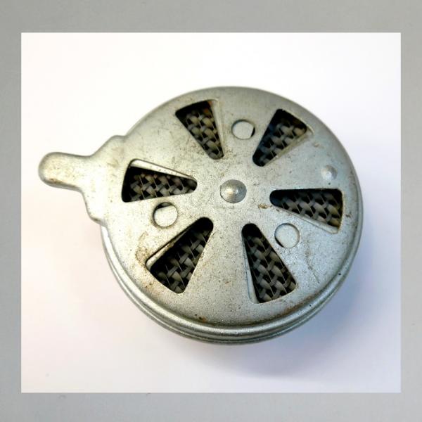 Knecht Blech-Luftfilter für DKW, mit Klappe/Blende, Steckanschluss 40mm---neu verzinkt---