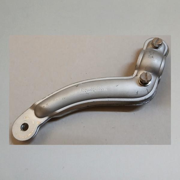 Lampenhalter für Frontlampe Scheinwerfer Fahrrad universal passend, silber lackiert