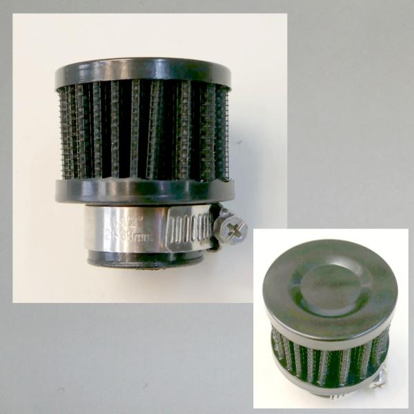 Sport-Luftfilter klein, 25mm Steckanschluss (Klemmung)---zu Testzwecken, Sport, Verbesserung der Alltagstauglichkeit---für Bing und andere Vergaser