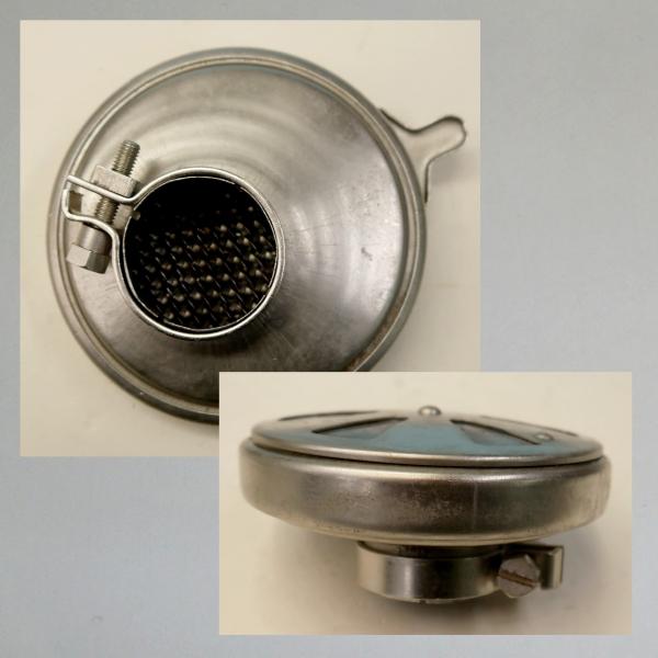 Luftfilter mit Luftklappe, Anschluss: 40mm, Durchmesser 113mm, Anschluss aussermittig, für Zündapp und andere.