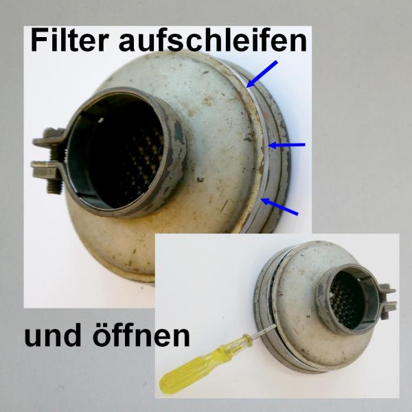 Preview: Stahlring zum Umbauen eines Luftfilters auf Zerlegbarkeit: Kleiner Knecht Filter 30er-50er Jahre, grosse Filter (64x74mm)