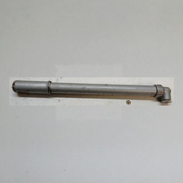 Luftpumpe für Fahrrad, Metall silber lackiert, 32cm