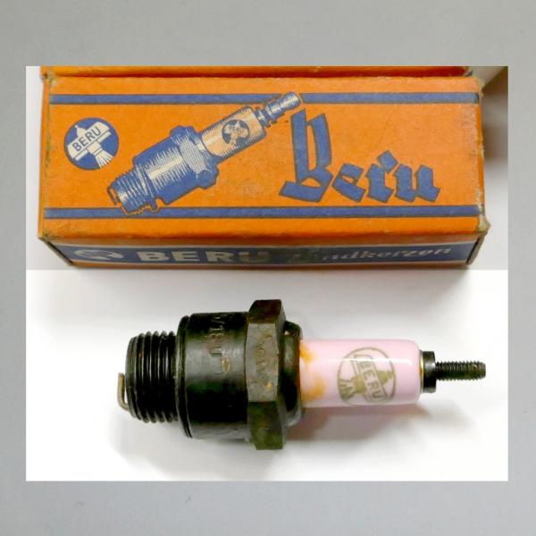 Zündkerze M95T1---M18x1,5---Wärmewert 95---Fabrikat Beru (Original alt, OVP) 30er Jahre