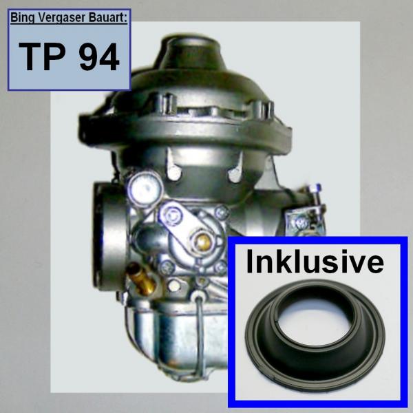 Bing-Vergaser Dichtungssatz Typ 94 mit Membran (Vergaser mit Durchlass 40 und 44mm)