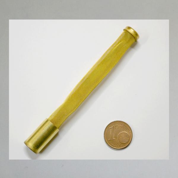Filtersieb tankseitig, Messing, 10mm Filterdurchmesser (Tanksieb, Benzinhahnsieb) mit Schafthülse