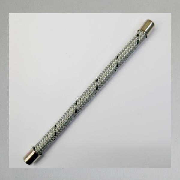 Metall-Gummi-Schlauch, komplett mit Kappen, Innendurchmesser Schlauch: 6mm, Länge 50cm